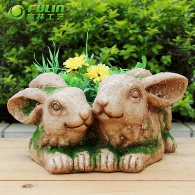 outdoor unique rabbit flower pot maker