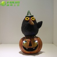 decoration animatronic halloween crow pumpkin