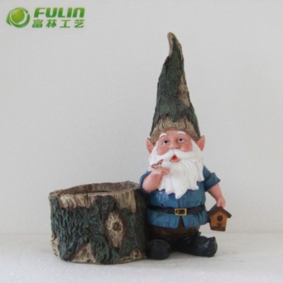 wholesale cartoon home garden decoration labor gnome planter flower pot